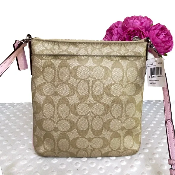 Coach Beige and Pink Crossbody Bag - Picture 5 of 10